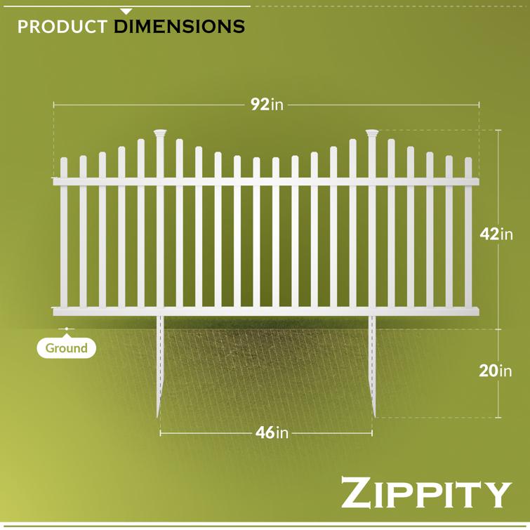 Manchester Vinyl Picket Garden Fence Kit